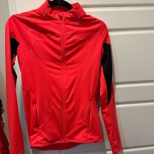 Under Armour Neon Pink Fitted Zip Up Athleisure Jacket Size Small